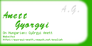 anett gyorgyi business card